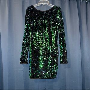 Green/Blue Sequin Dress